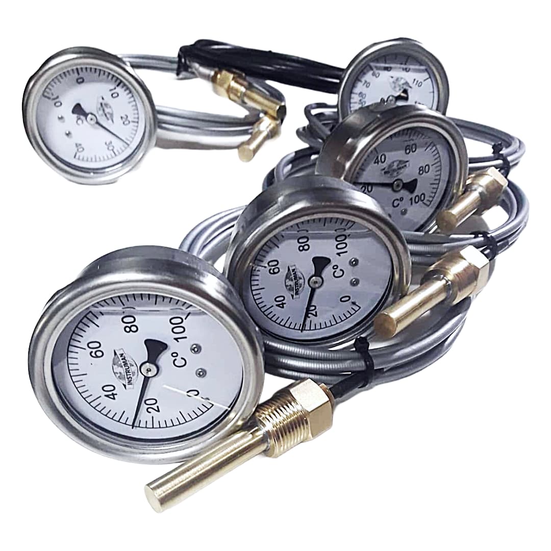 Termómetro a Distancia con Capilar Diámetro 63 mm